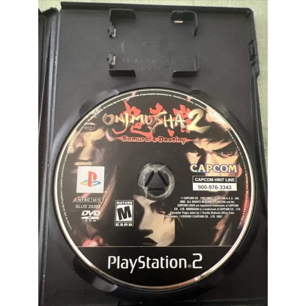Capcom‎ Onimusha 2 Samurai's Destiny PS2 NTSC Black Label Action Adventure Game